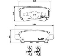 Set di pastiglie freno BREMBO P 54 034, posteriore