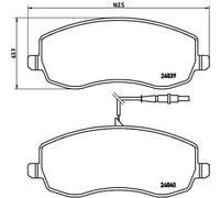 KIT PASTIGLIE FRENO ANT BREMBO LANCIA PHEDRA 2.2 D Mjt (179.AXM1B 125KW 08>10...