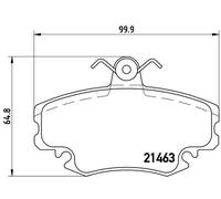 BREMBO P68008 Kit pastiglie freno per RENAULT 11 (B/C37_), 18 (134_), 18 Variabl