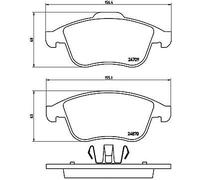 BREMBO P68045 Kit pastiglie freno per RENAULT LAGUNA Coupé (DT0/1), LAGUNA III (