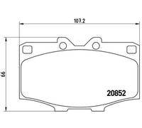BREMBO P83006 Kit pastiglie freno per TOYOTA 4 RUNNER I (_N5_, _N6_, _N7_), HILU