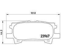 BREMBO Kit pastiglie freno, Freno a disco per TOYOTA LEXUS P 83 068