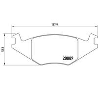 BREMBO P85019 Kit pastiglie freno per VW GOLF II (19E, 1G1), GOLF II Van (19E, 1