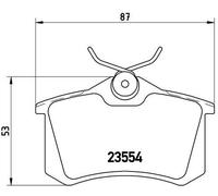 Kit Pastiglie BREMBO Audi A4 (8E2, B6), Seat Ibiza IV (6L1)