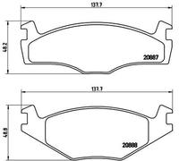BREMBO P85024 Kit pastiglie freno per VW DERBY (86C, 80), POLO CLASSIC (86C, 80)
