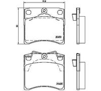 Brembo P 85 027 - Pastiglia Freno - Anteriore