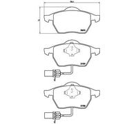 BREMBO P85037 Kit pastiglie freno per AUDI A4 B5 (8D2), A4 B5 Avant (8D5), A4 B6