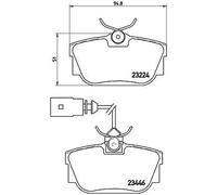 BREMBO P85046 Kit pastiglie freno per VW CALIFORNIA T4 Camper (7DJ, 7DK, 70J), T