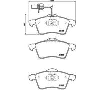 BREMBO P85049 Kit pastiglie freno per VW CALIFORNIA T4 Camper (7DJ, 7DK, 70J), T