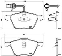BREMBO P85061 Kit pastiglie freno per VW CALIFORNIA T4 Camper (7DJ, 7DK, 70J), S