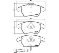 Set di pastiglie freno BREMBO P 85 075, fronte