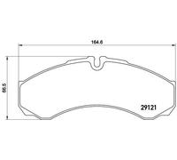 Set di pastiglie freno BREMBO P A6 017, anteriore, posteriore