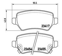 BREMBO Pastiglie Bremsbelegsatz Posteriore per Opel Corsa C Meriva Kia Venga