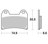 Brembo Pastiglie dei freni High Performance SR Anteriore, 07BB19SR, ECE R90