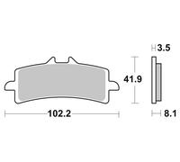 Brembo Pastiglie dei freni High Performance SR Anteriore, 07BB37SR, ECE R90