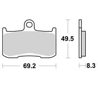 Brembo Pastiglie dei freni High Performance SR Anteriore, 07KA23SR, ECE R90