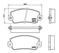 BREMBO Pastiglie Freni Anteriori per Fiat Panda uno Seat Marbella Ibiza