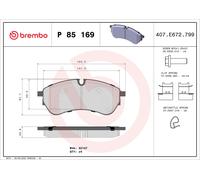 BREMBO Pastiglie Freno Bremsbelegsatz Posteriore per VW Crafter Scatola Man Tge
