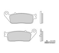 Pastiglie Freno Biologici BREMBO 07098 per Moto Ricambi Ciclomotore