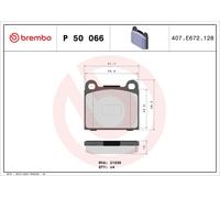Brembo Kit Pastiglie Freno P50066