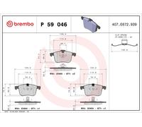 Brembo P 59 046 - Pastiglia Freno - Anteriore