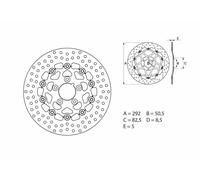 Brembo S.p.A. Disco freno flottante Oro - 78B40822