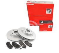 BREMBO Set Di Dischi Freno Anteriori Ventilati + Pastiglie per VW Golf V Audi