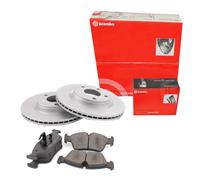 BREMBO Set Freni Dischi Anteriori Ventilati + Pastiglie Del per Renault