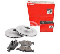 BREMBO Set Freni Dischi Anteriori Ventilati + Pastiglie per Lega Hyunday Getz