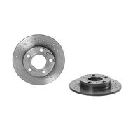 Disco freno BREMBO 0891361X posteriore, gelocht, perforato, completo, 1 pezzo