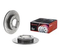 Disco freno BREMBO 0891361X posteriore, gelocht, perforato, completo, 1 pezzo