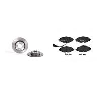 Brembo Xtra 08.B413.1X - Disco Freno Forato Posteriore, Set di 2 & P 85 126 - Pastiglia Freno - Anteriore