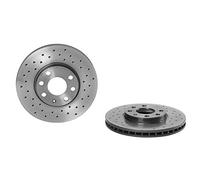 Brembo Xtra 09.7628.1X - Disco Freno Forato Anteriore, Set di 2