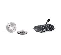 Brembo Xtra 09.9145.1X - Disco Freno Forato Anteriore, Set di 2 & P 85 126X Brake Pad