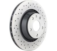 Brembo Xtra 09.9768.1X - Disco Freno Forato Posteriore, Set di 2