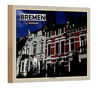 Bremen Schwachhausen | Targa in legno | Souvenir della Germania | 18 cm x 12 cm