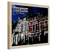 Bremen Schwachhausen | Targa in legno | Souvenir della Germania | 40 cm x 30 cm