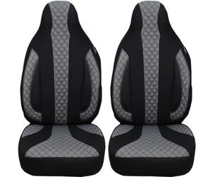 BREMER SITZBEZÜGE Coprisedili compatibili con Renault Megane 3 conducente e passeggero dal 2008 al 2016 PL401, nero/grigio