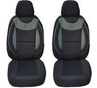 BREMER SITZBEZÜGE Coprisedili per auto compatibili con Kia Rio 4 YB set conducente e passeggero a partire dal 2016/set coprisedili per auto, confezione da 2 pezzi, nero/grigio