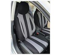 BREMER SITZBEZÜGE Coprisedili per auto compatibili con Tesla Model X 2015 conducente e passeggero, coprisedile FB:MD501 (nero/grigio)