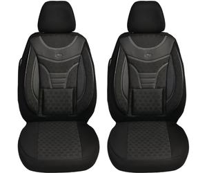 BREMER SITZBEZÜGE Coprisedili per auto, compatibili con VW Passat B6 3C, set di coprisedili per conducente e passeggero dal 2005 al 2010, set di 2 coprisedili per auto, colore nero