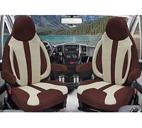 BREMER SITZBEZÜGE Coprisedili per conducente, su misura, compatibili con Ducato, Weinsberg, Adria, Dethleffs, accessori per camper, set da 2 pezzi, in opribraccioli,