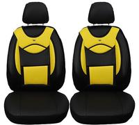 BREMER SITZBEZÜGE Dimensioni Coprisedili in ecopelle per sedili auto compatibili con SsangYong Tivoli 2015 Driver e Passeggero Seat Protector Coprisedili FB: D105 (nero/giallo)