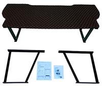 BREMER SITZBEZÜGE Multiflexboard compatibile con VW T5 T6 T6.1 Multivan letto letto letto camper altezza 51 cm, con console in colore nero, motivo trapuntato, colore: rosso MF402
