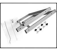 BREMER SITZBEZÜGE Multiflexboard console pieghevole compatibile con VW T5 T6 T6.1 Multivan verniciato a polvere: grigio, altezza: 51 cm, accessori per camper