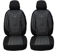 BREMER SITZBEZÜGE Set di 2 coprisedili per auto compatibili con Audi Q7 4L conducente e passeggero dal 2005 al 2015, colore nero (907)