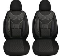 BREMER SITZBEZÜGE Set di 2 coprisedili per auto, compatibili con Ford Fusion conducente e passeggero dal 2005 al 2012, colore nero