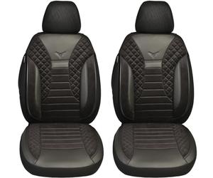 BREMER SITZBEZÜGE Set di 2 coprisedili per auto compatibili con Honda CR-V 3 conducente e passeggero dal 2006 al 2012 / coprisedili auto in pelle sintetica, colore nero