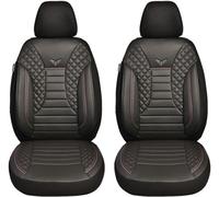 BREMER SITZBEZÜGE Set di 2 coprisedili per auto compatibili con Hyundai H-1 2° genere conducente e passeggero a partire dal 2008 al 2020 / auto in pelle sintetica, colore nero