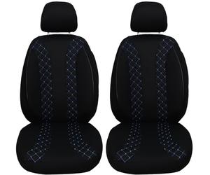 BREMER SITZBEZÜGE Set di 2 coprisedili per auto compatibili con Hyundai i30 PD conducente e passeggero a partire dal 2017, con cuciture nere, blu